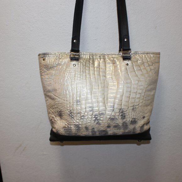 Leather Mock Croc Christopher Neiman Shoulder Bag - Picture 6 of 9